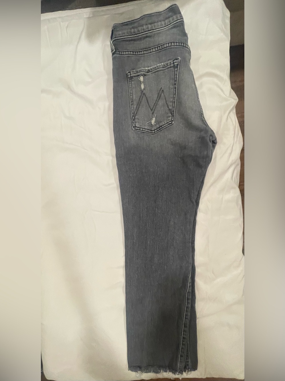 MOTHER Women's Gray Jeans with Signature Back Pocket